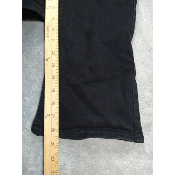 Levis 725 Jeans Womens 32 Black Denim High Rise Bootcut Stretch Dark Wash - Picture 5 of 10